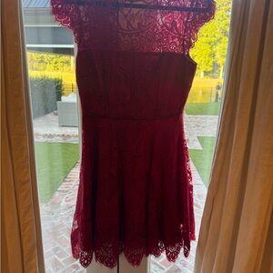 BB Dakota Vibrant Red Lace Dress
